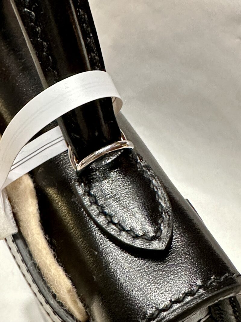Hermès Mini Kelly Box Noir Silver Hardware - Image 7
