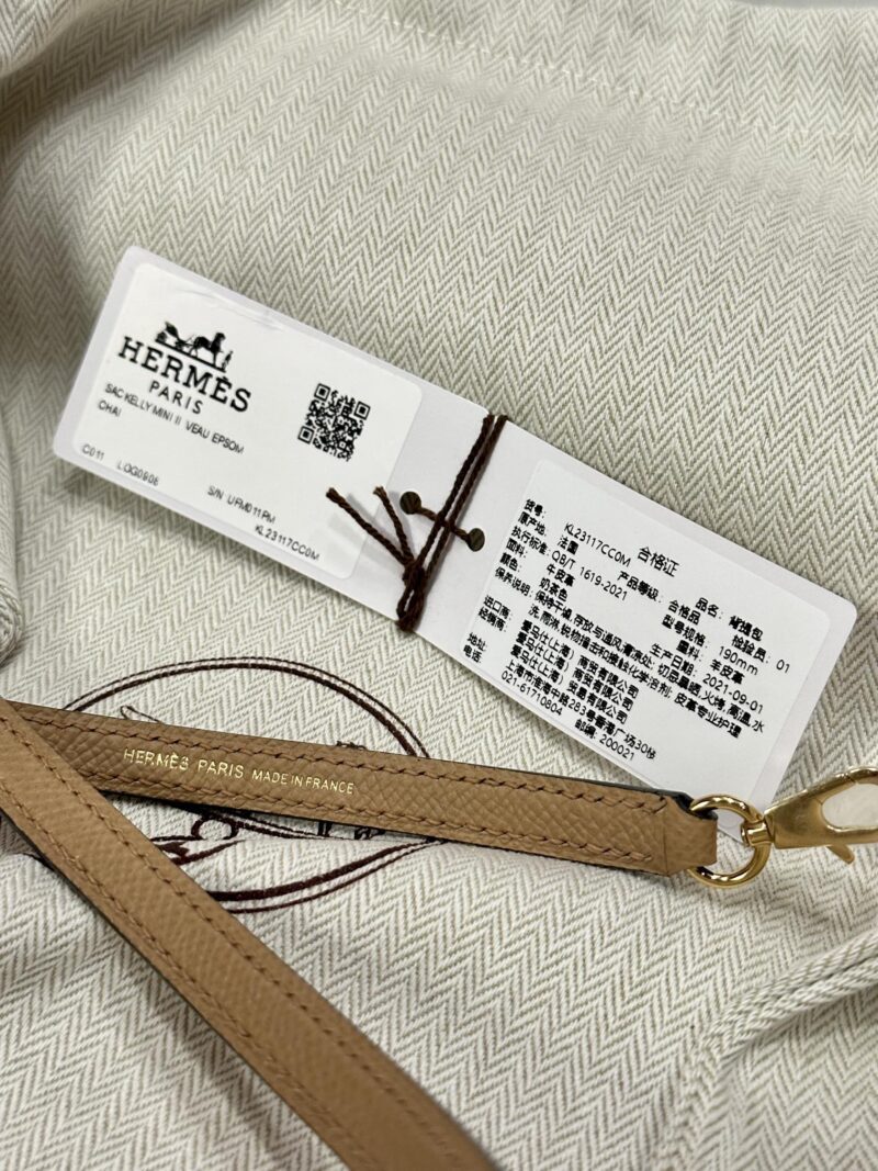 Hermès Mini Kelly Epsom Chai Gold Hardware - Image 7