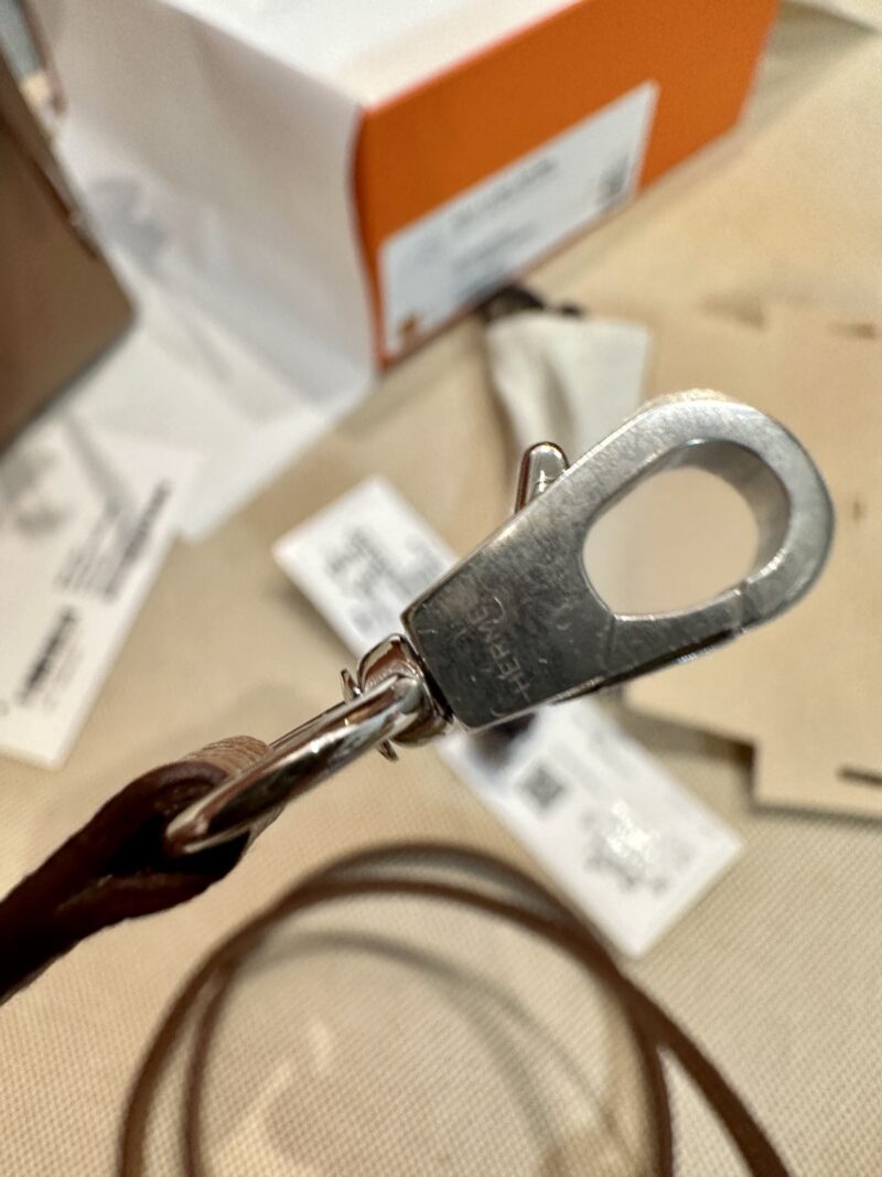 Hermès Mini Kelly 19 Chevre Quebracho Silver Hardware - Image 16