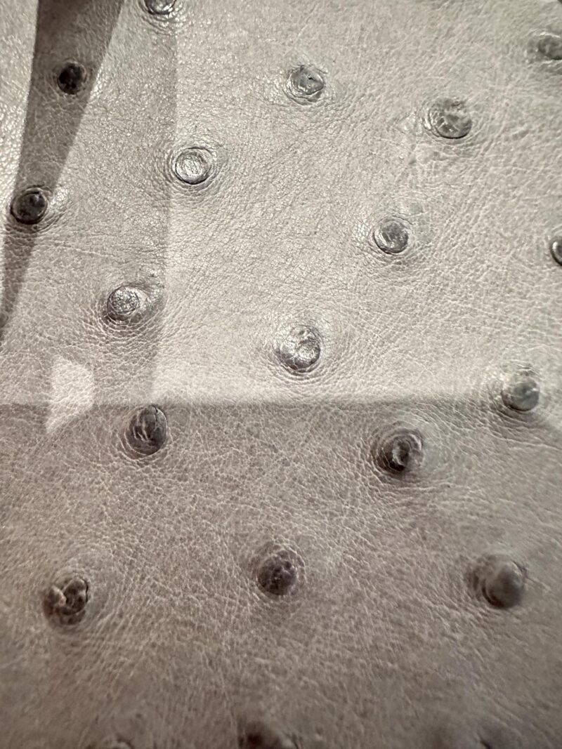 Hermès Mini Kelly 19 Ostrich Gris Agate Silver Hardware - Image 17