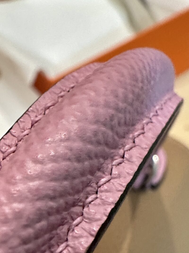 Hermès Mini Kelly Epsom Chai & Mauve Sylvestre & Jaune Citron Silver Hardware - Image 14