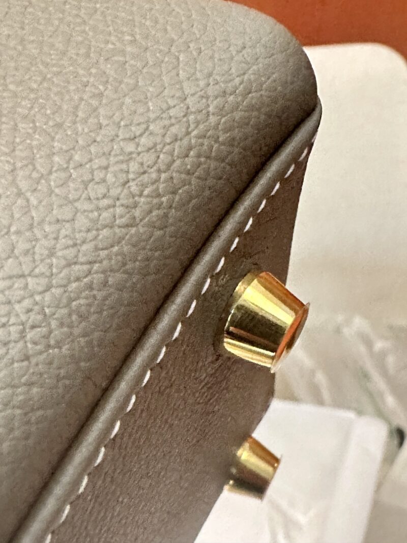 Hermès Kelly 25 Evercolor Etoupe Gold Hardware - Image 8