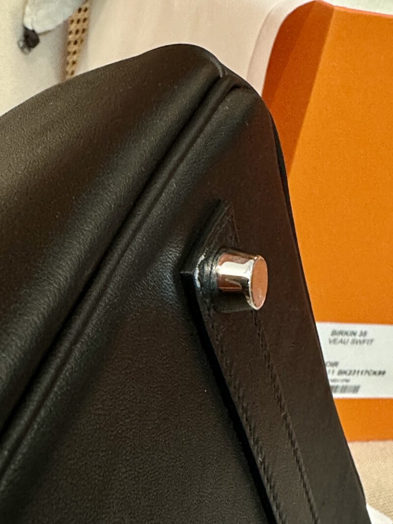 Hermès Birkin 35 Noir Swift Palladium Hardware - Image 13