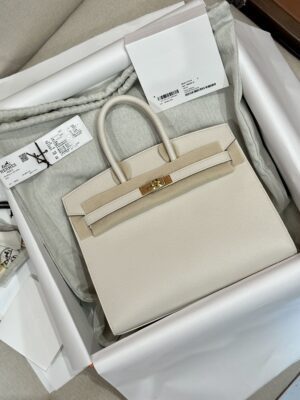 Hermès Birkin 25 Craie Epsom Gold Hardware
