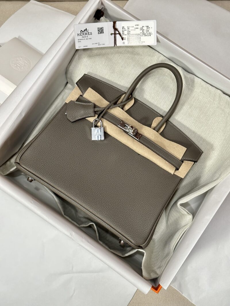 Hermès Birkin 25 Etain Togo Gold Hardware