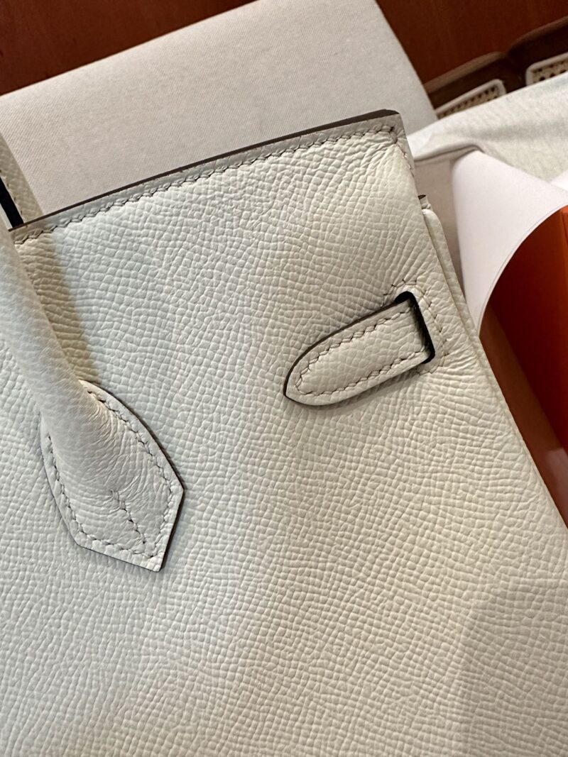 Hermès Birkin 25 Nata Epsom Palladium Hardware - Image 8