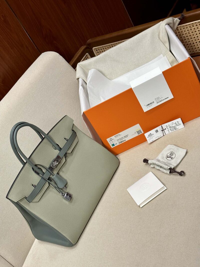 Hermès Birkin 35 Sauge, Vert Amande Togo Palladium Hardware - Image 3