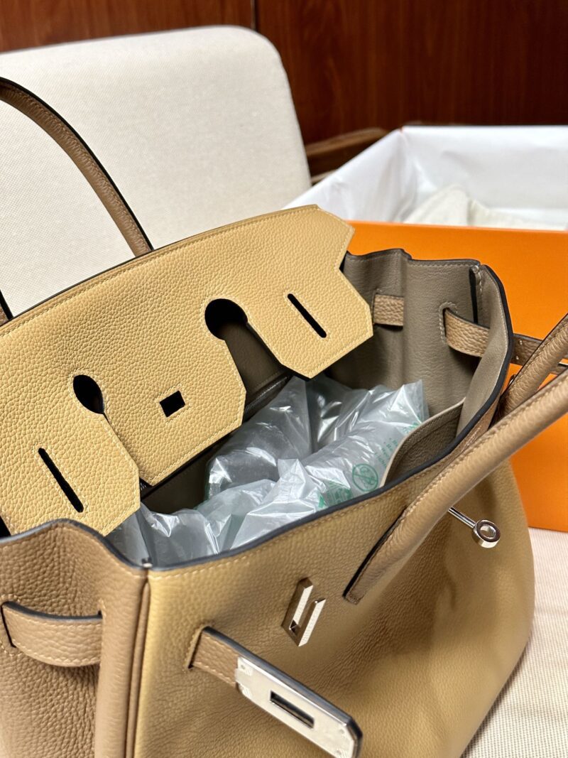 Hermès Birkin 35 Biscuit, Alezan, Etoupe Togo Palladium Hardware - Image 6