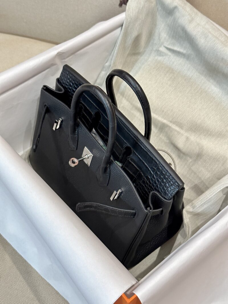 Hermès Birkin 25 Noir, Silver Touch Palladium Hardware - Image 2