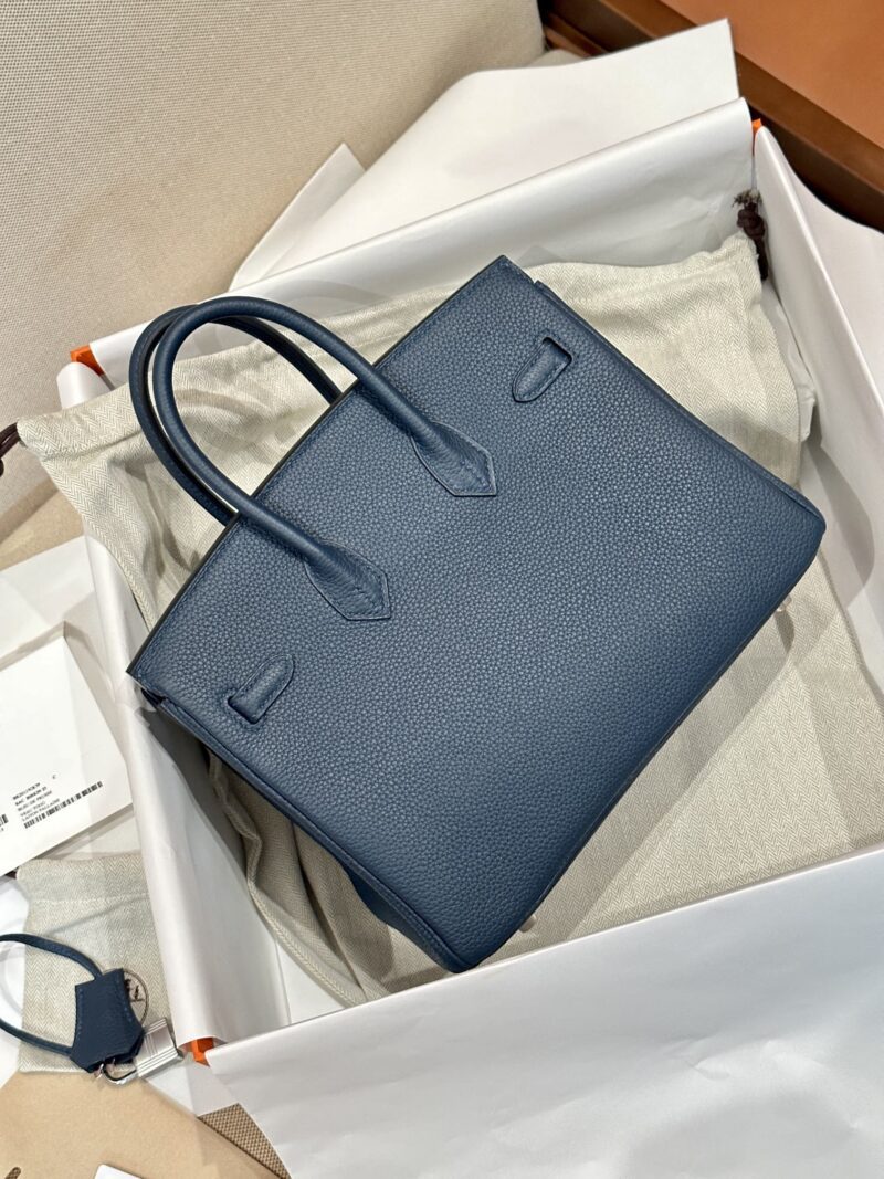 Hermès Birkin 25 Blue De Prusse, Silver Togo Palladium Hardware - Image 2