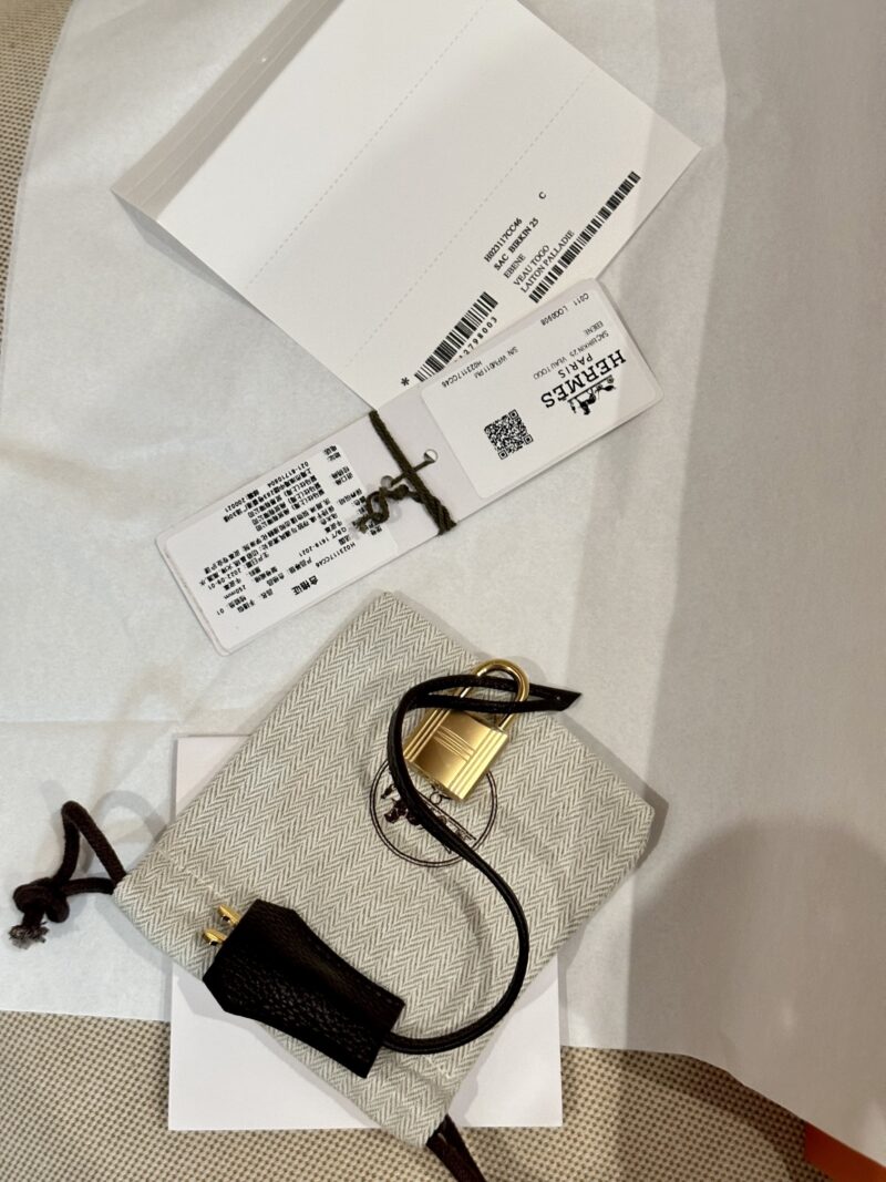 Hermès Birkin 25 Gris Misty, Gold Togo Gold Hardware - Image 10