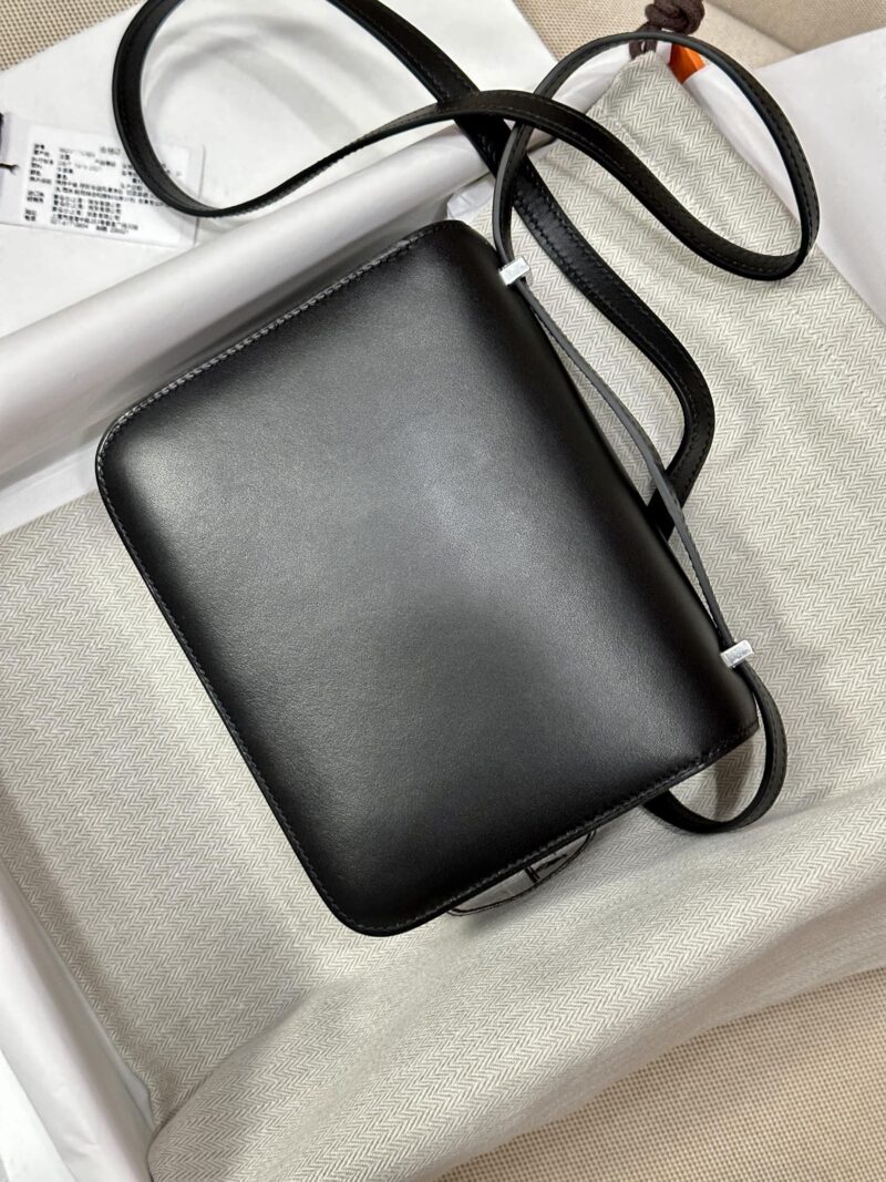 Hermès Constance 19 Noir, Lizard Buckle Swift Palladium Hardware - Image 2