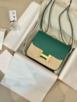 Hermès Constance 19 Malachite Epsom Gold Hardware