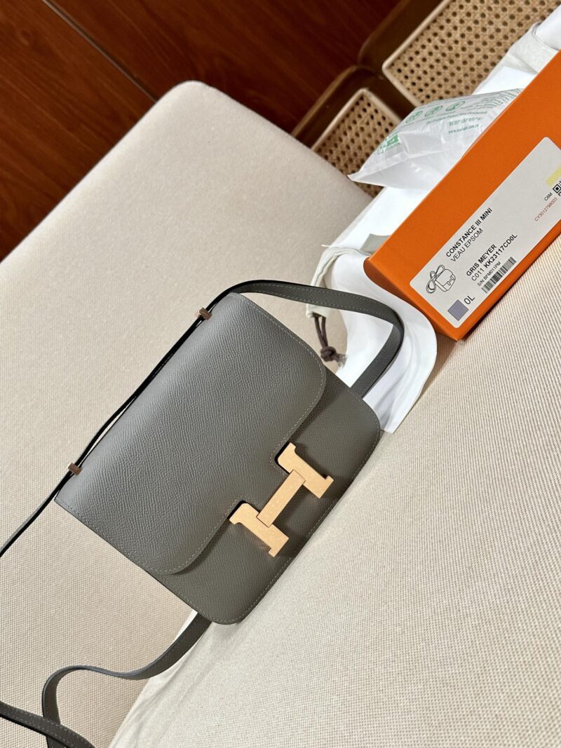 Hermès Constance 19 Gris Meyer Epsom Gold Hardware