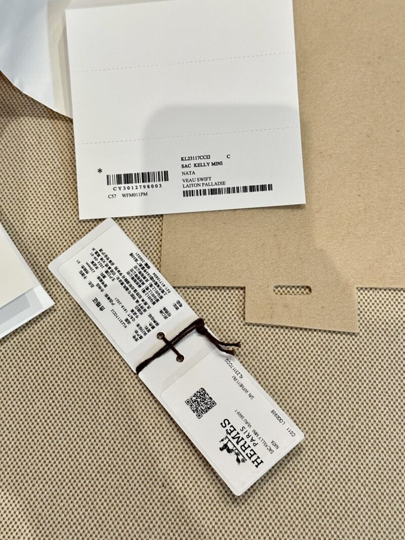 Hermès Kelly Pochette Craie, Silver Swift Palladium Hardware