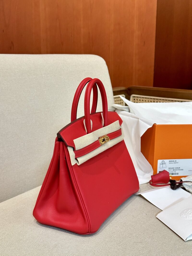 Hermès Birkin 25 Rouge Coeur Swift Gold Hardware - Image 5