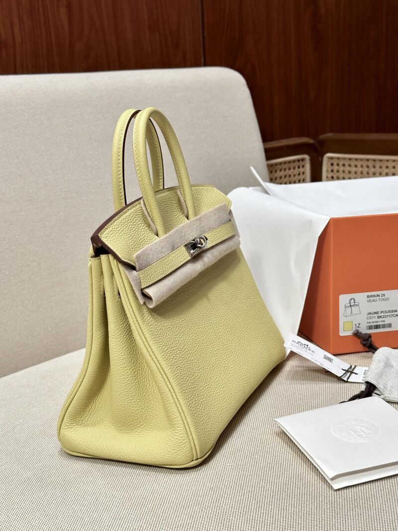 Hermès Birkin 25 Jaune Poussin Togo Palladium Hardware - Image 5