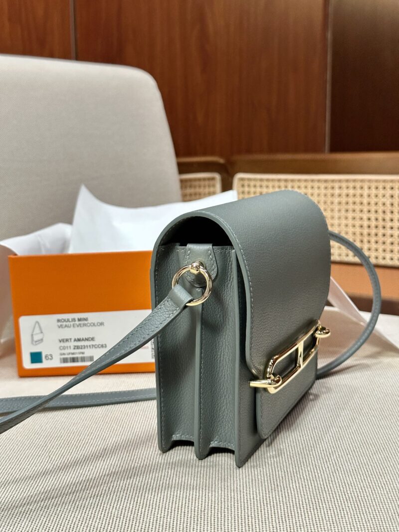Hermès Roulis 19 Evercolor Vert Amande Gold Hardware