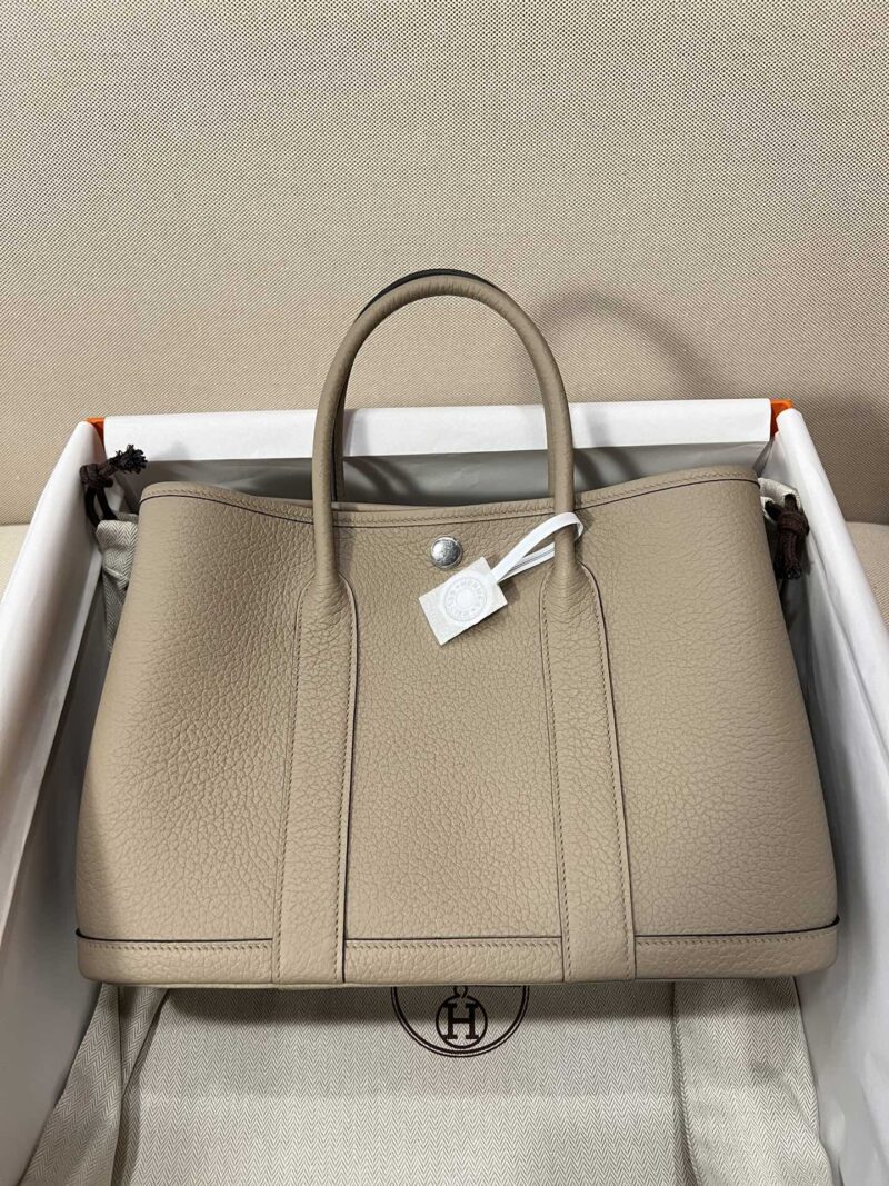 Hermès Garden Party 30 Country Gris Trench Silver Hardware - Image 3
