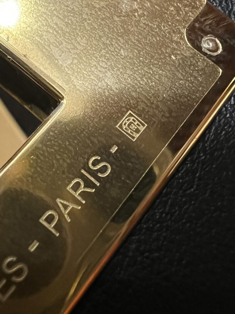Hermès Mini Kelly 2424 Evercolor & Swift Noir Silver Hardware - Image 22