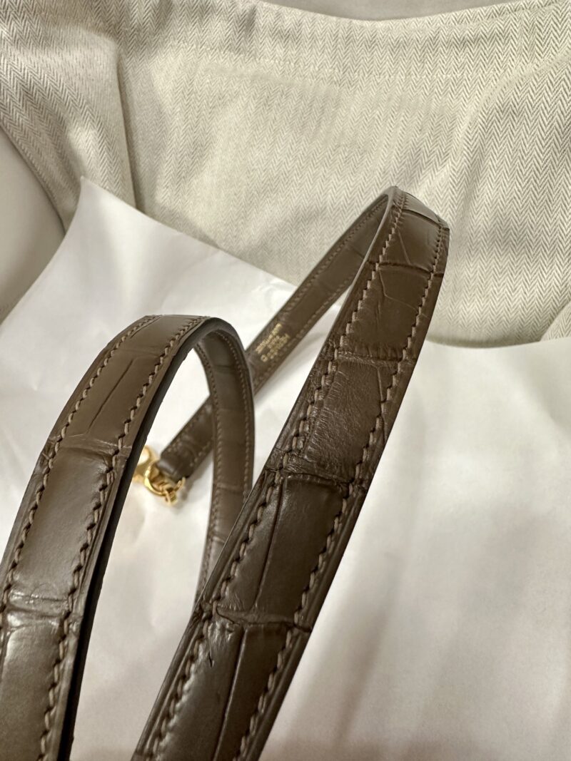 Hermès Kelly 25 Matte Alligator Origan Gold Hardware - Image 18