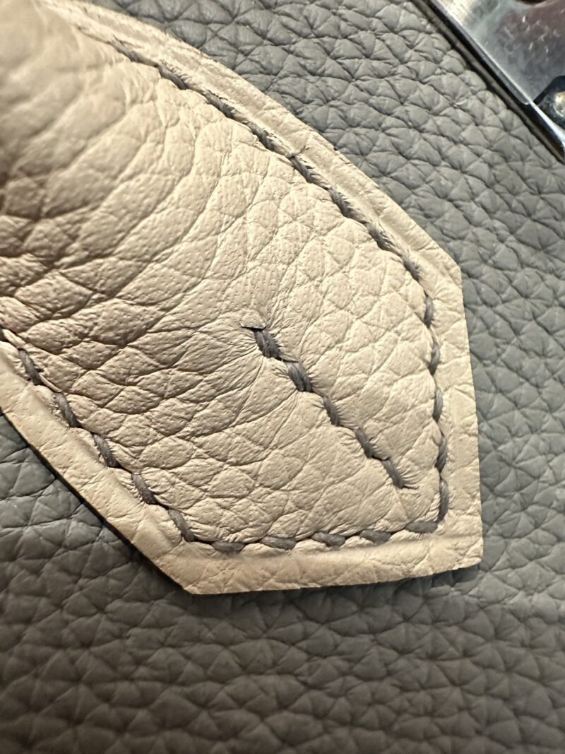 Hermès Birkin 25 Blue De Presse, Craie Togo Palladium Hardware - Image 22