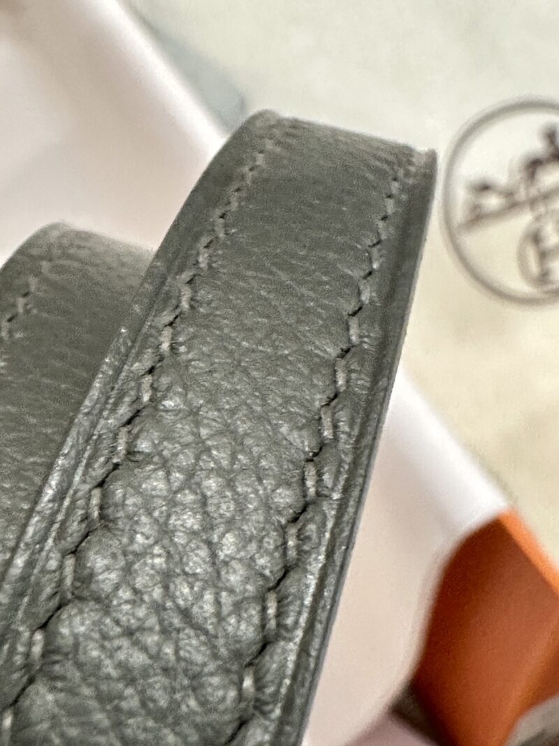 Hermès Halzan 25 Evercolor Vert Amande Gold Hardware - Image 18