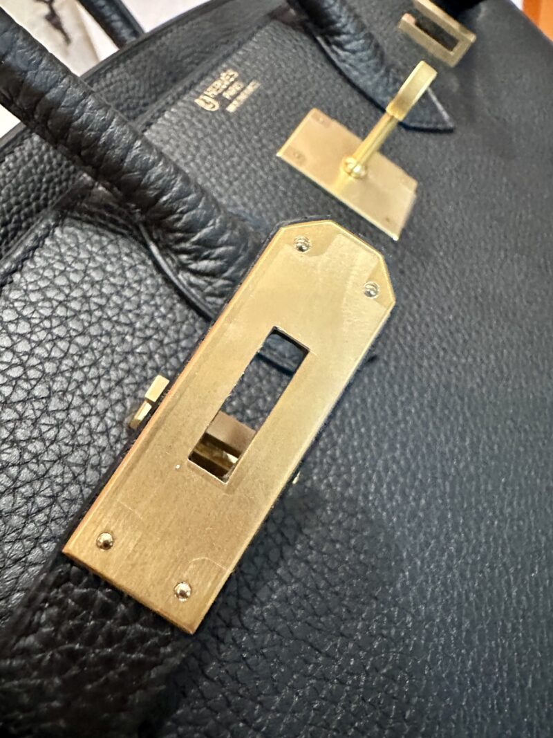 Hermès Birkin 30 Noir, Gold Togo Gold Hardware - Image 12