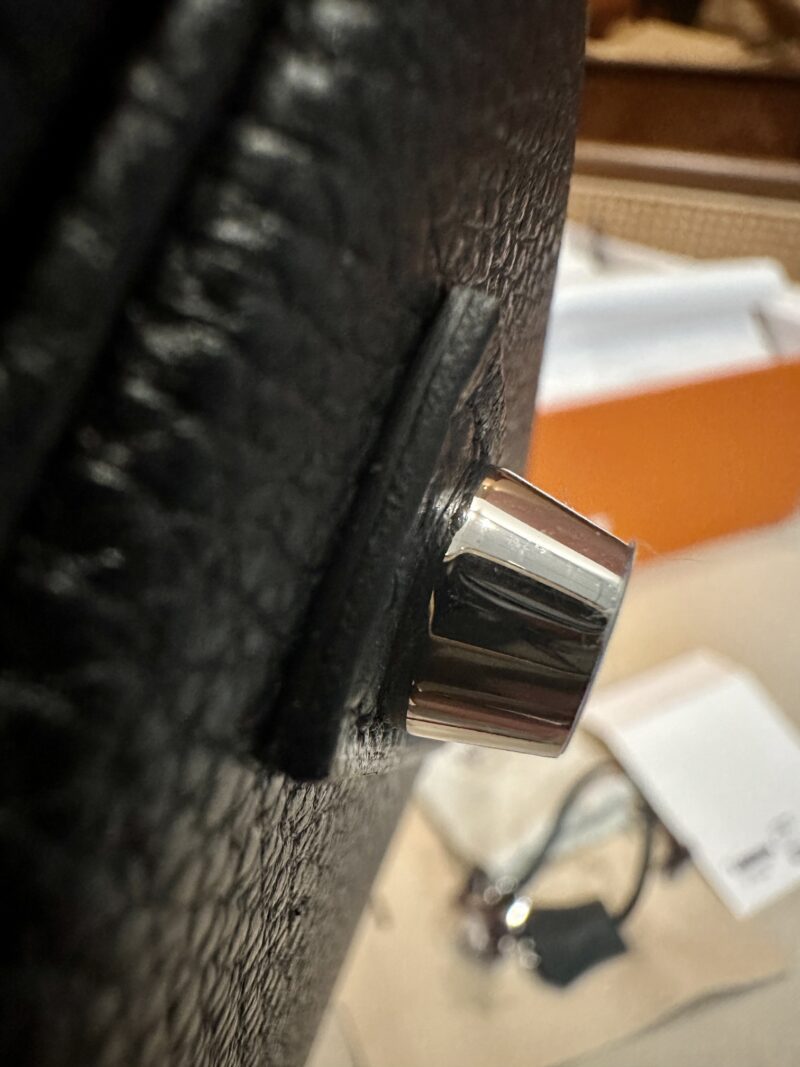 Hermès Birkin 25 Noir, Silver Togo Palladium Hardware - Image 12
