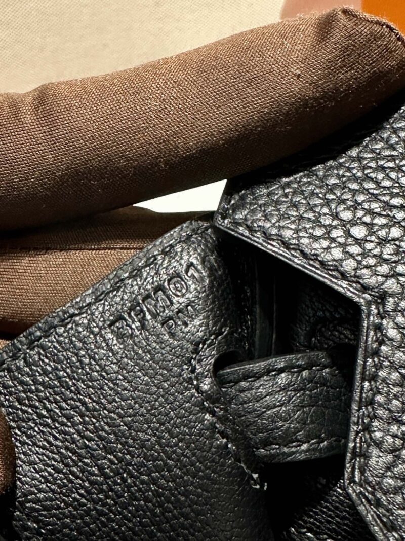 Hermès Birkin 25 Noir, Silver Togo Palladium Hardware - Image 10