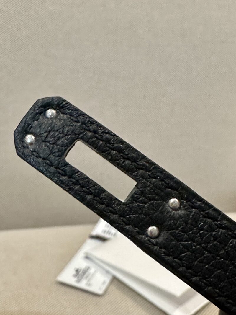 Hermès Birkin 25 Noir, Silver Togo Palladium Hardware - Image 11