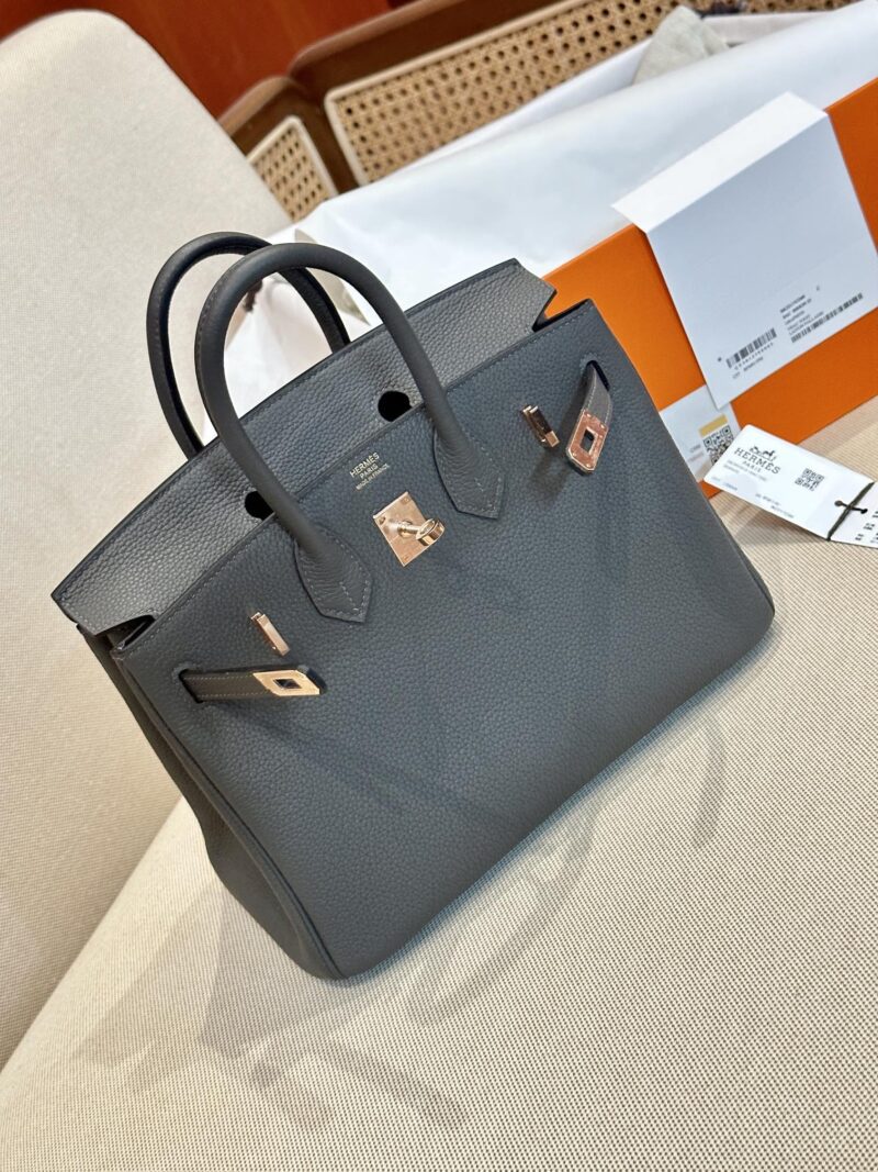 Hermès Birkin 25 Graphite Togo Palladium Hardware - Image 16
