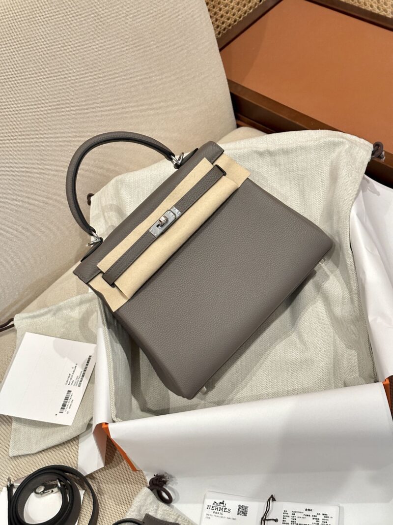 Hermès Kelly 25 Togo Etain Silver Hardware - Image 3