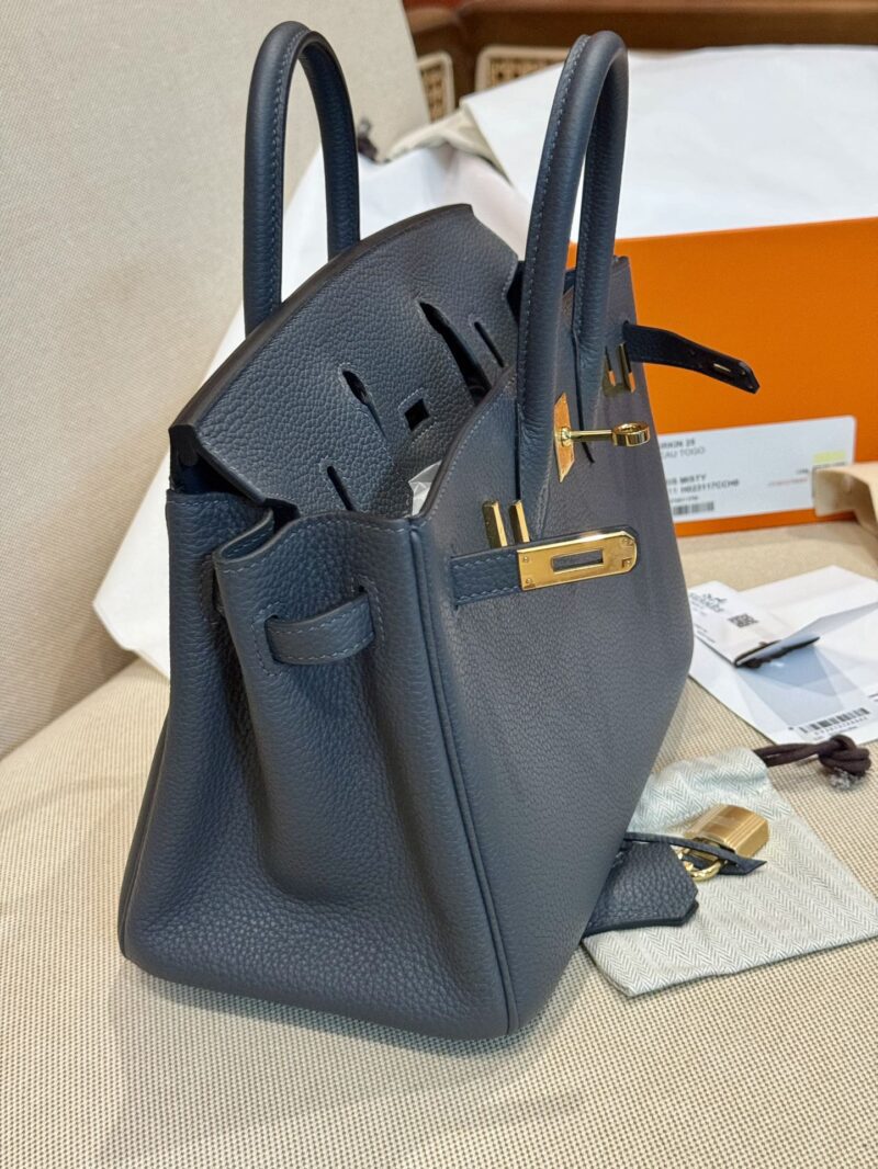 Hermès Birkin 25 Gris Misty, Gold Togo Gold Hardware - Image 3