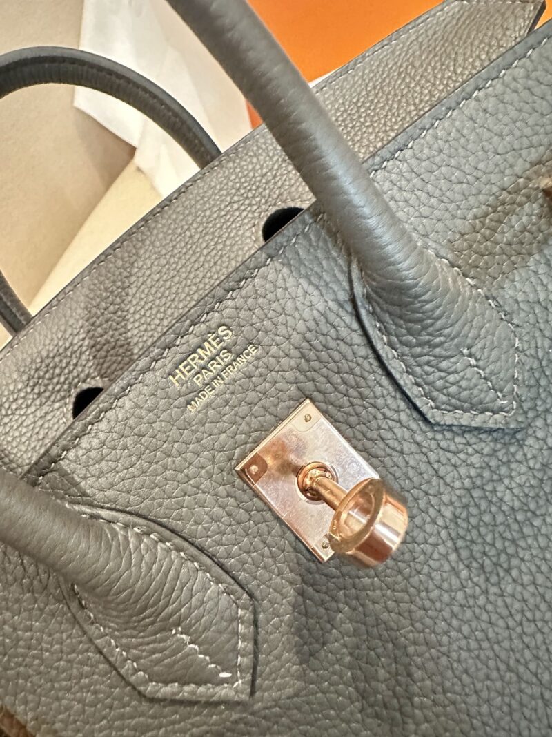 Hermès Birkin 25 Graphite Togo Palladium Hardware - Image 17