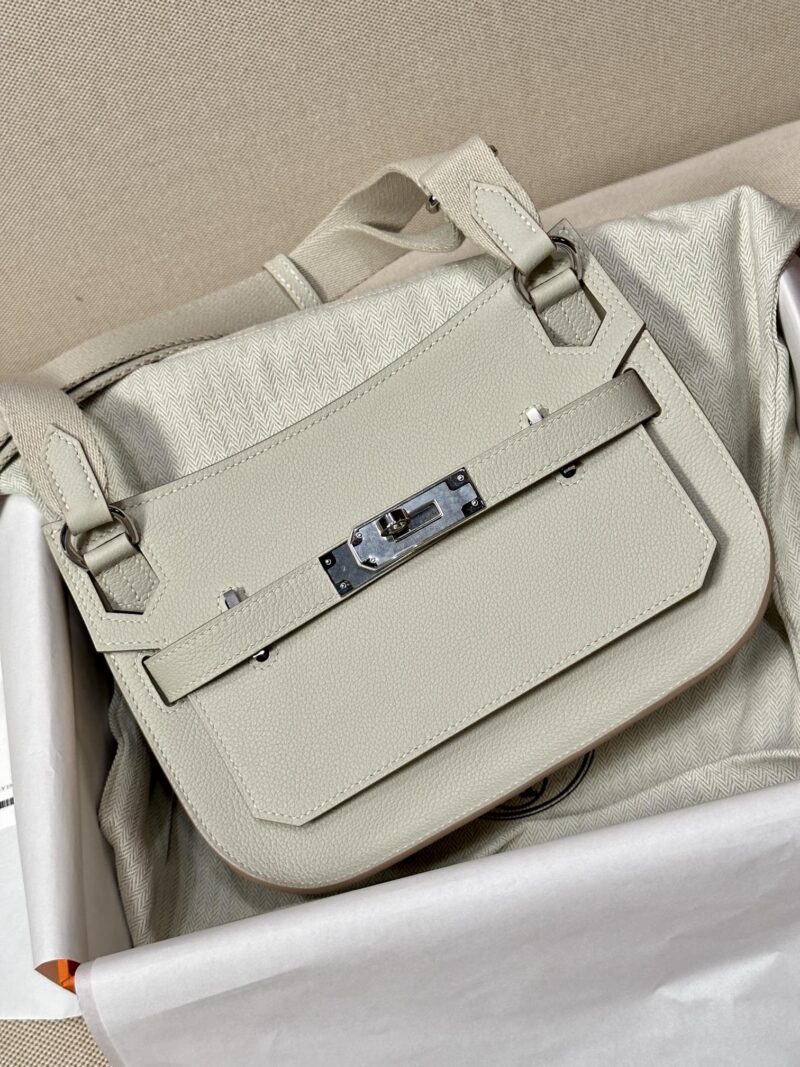 Hermès Jypsiere 23 Evercolor Beton Silver Hardware - Image 2