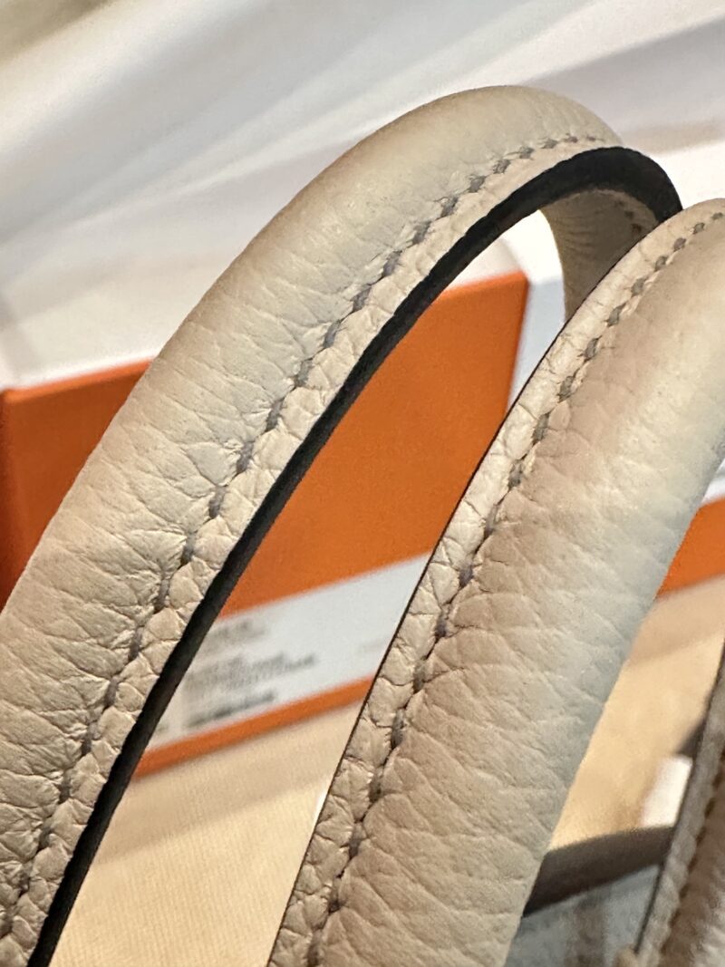 Hermès Birkin 25 Blue De Presse, Craie Togo Palladium Hardware - Image 18