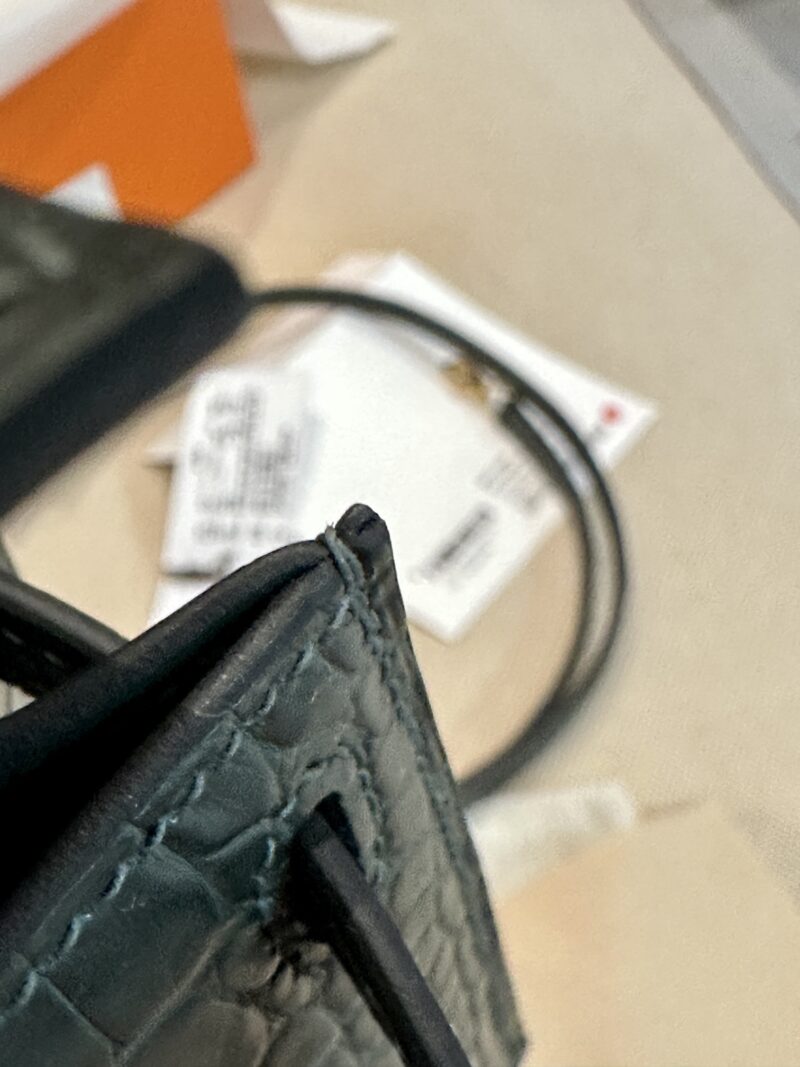 Hermès Mini Kelly Alligator Vert Cypres Gold Hardware