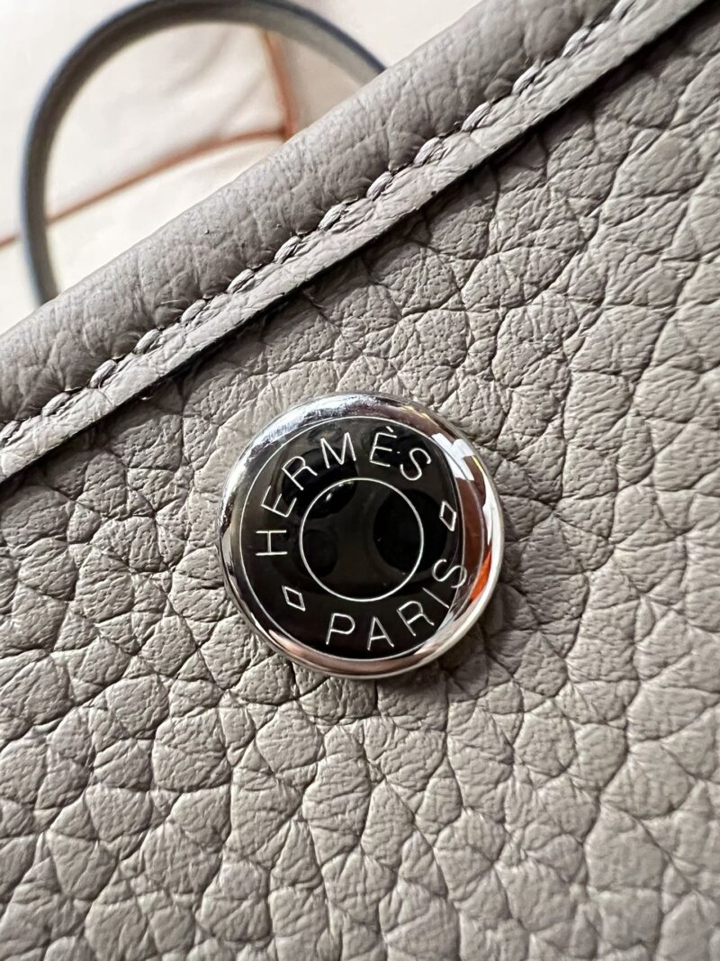 Hermès Garden Party 30 Country Gris Asphalt Silver Hardware - Image 7