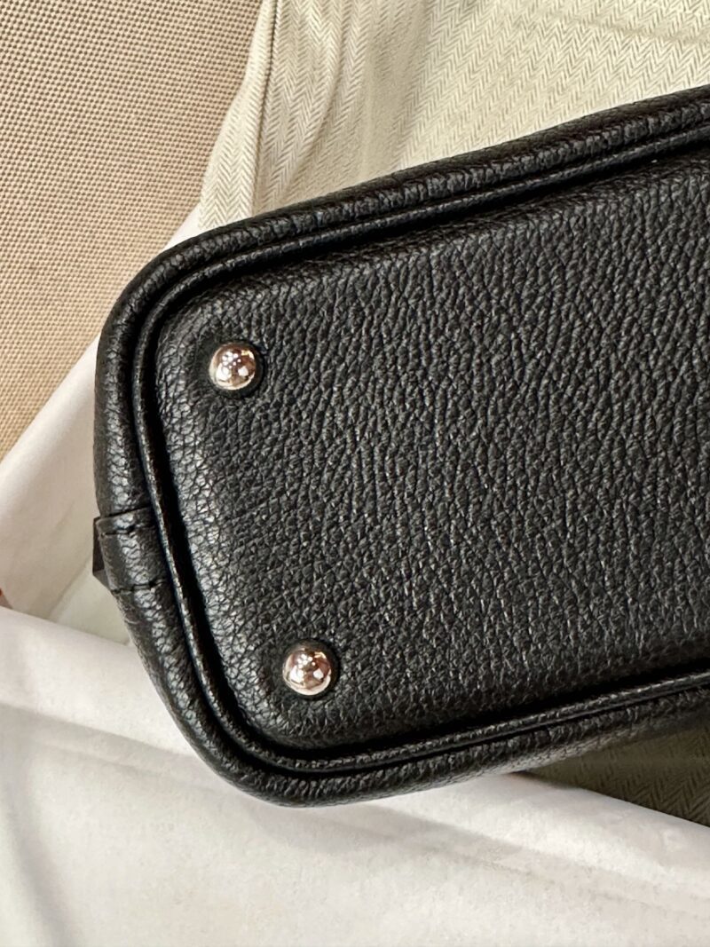 Hermès Mini Bolide 18 Chevre Noir Silver Hardware