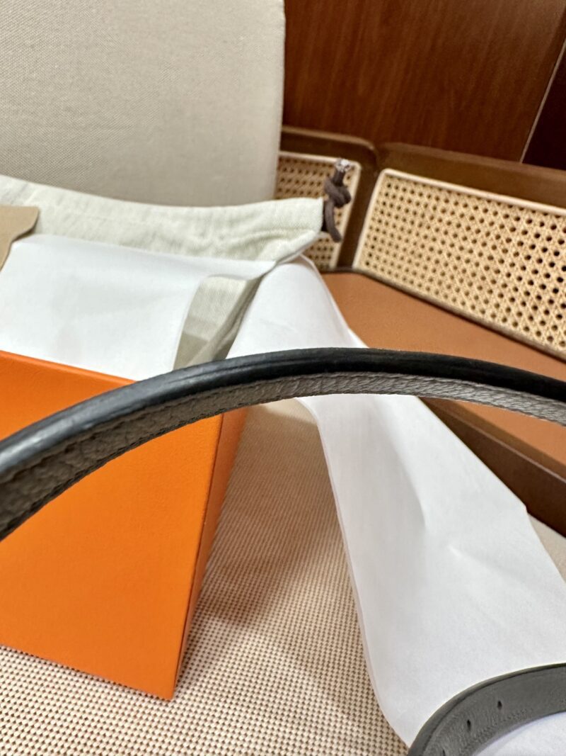 Hermès Kelly Danse 22 Evercolor Gris Meyer Silver Hardware - Image 9
