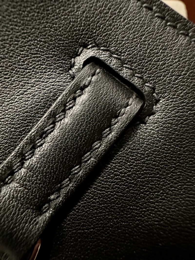 Hermès Kelly Danse 22 Swift Noir Silver Hardware - Image 14