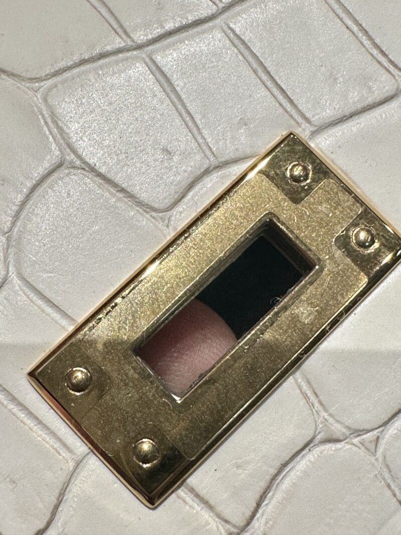 Hermès Kelly Danse 22 Himalaya Niloticus Crocodile Himalaya Gold Hardware - Image 8