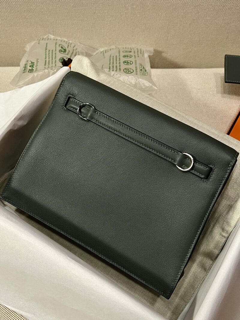 Hermès Kelly Danse 22 Swift Gris Graphite Silver Hardware - Image 6