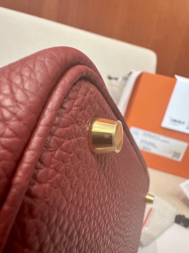 Hermès Picotin 18 Clemence Rouge Grenate Gold Hardware - Image 7
