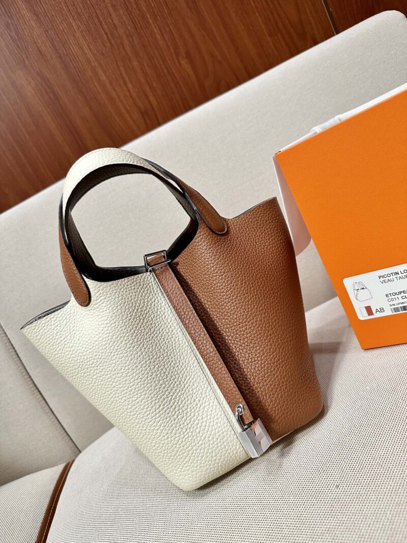 Hermès Picotin 18 Taurillon Clemence Nata & Etoupe Silver Hardware - Image 2