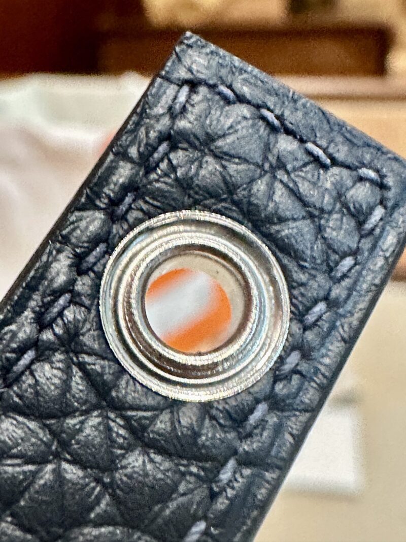 Hermès Picotin 22 Taurillon Clemence Blue Nuit Silver Hardware - Image 8