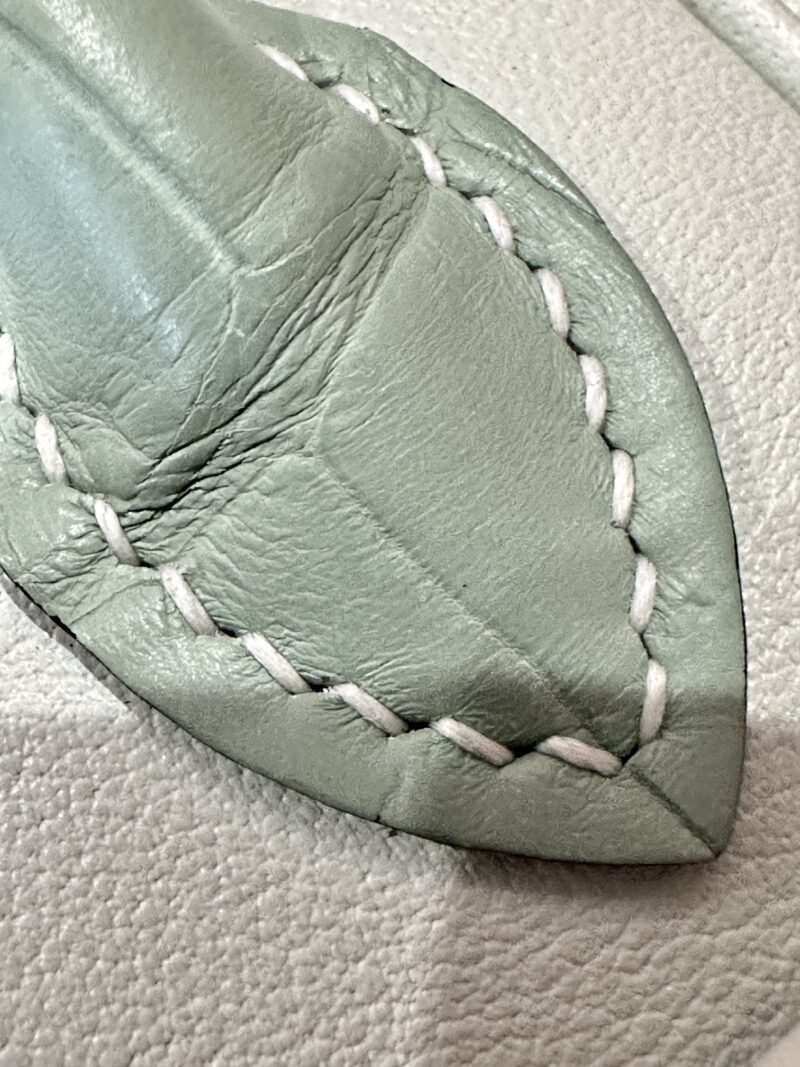 Hermès Mini Lindy 19 Swift & Crocodile Vert Fizz Silver Hardware - Image 10
