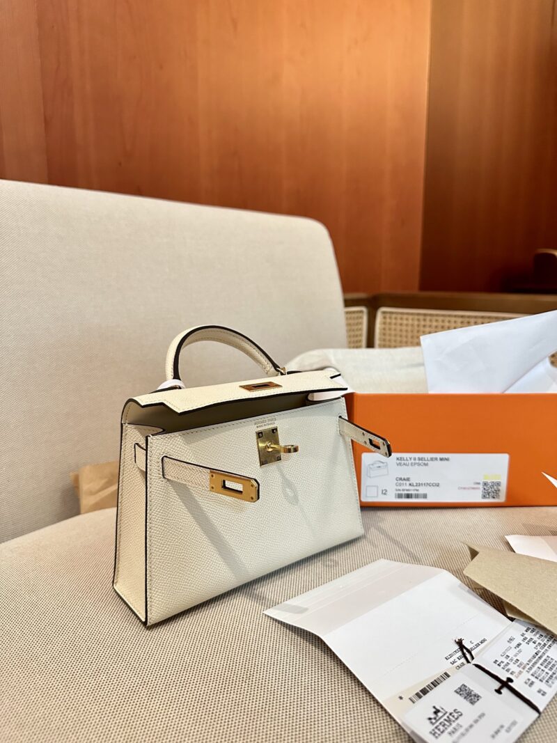 Hermès Mini Kelly 19 Epsom Nata Gold Hardware - Image 5