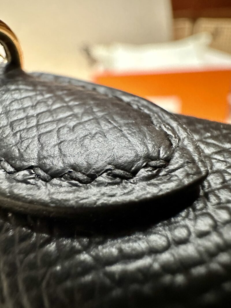 Hermès Mini Kelly Epsom Noir Gold Hardware - Image 20